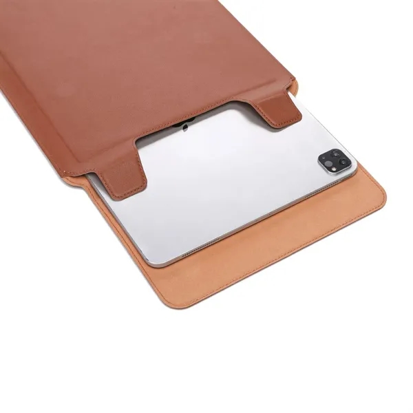 Laptop Sleeve Case Leather Bag Adjustable Stand Portable - Laptop Sleeve Case Leather Bag Adjustable Stand Portable - Image 2 of 10