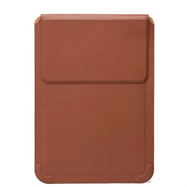 Laptop Sleeve Case Leather Bag Adjustable Stand Portable - Laptop Sleeve Case Leather Bag Adjustable Stand Portable - Image 4 of 10