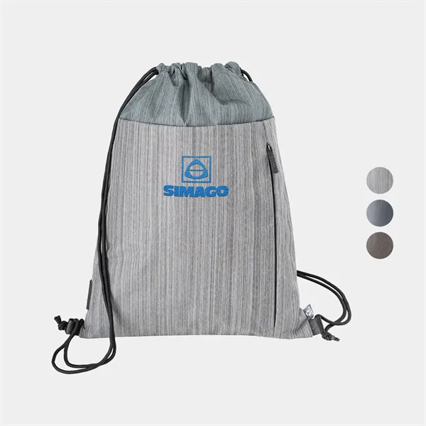 RejuVe® Moto Recycled Heather Drawstring Bag