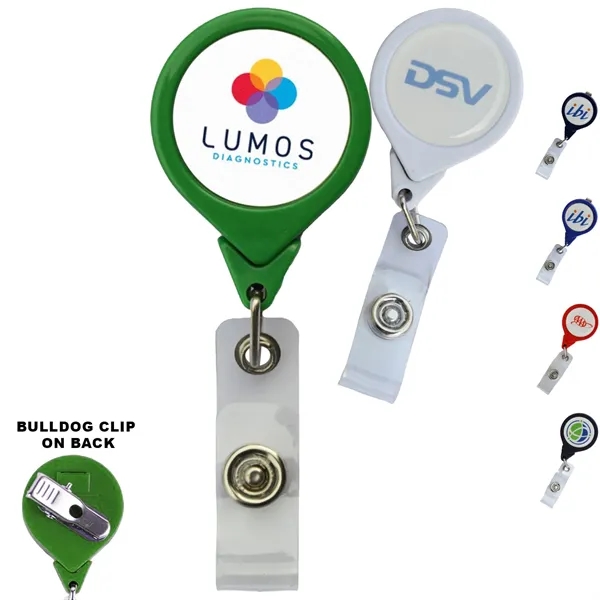 No-Twist Round Retractable Badge Reel w/ Bulldog Clip - No-Twist Round Retractable Badge Reel w/ Bulldog Clip - Image 0 of 7