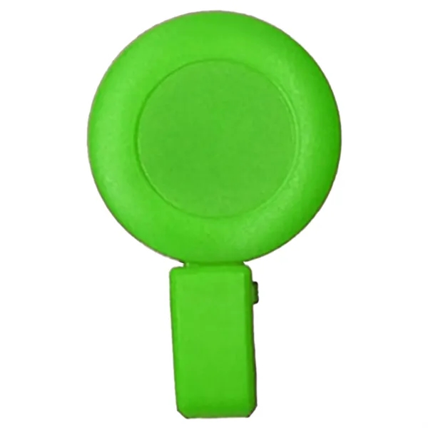 Retractable Round Badge Reel Holder w/ Plastic Foldable clip - Retractable Round Badge Reel Holder w/ Plastic Foldable clip - Image 5 of 11