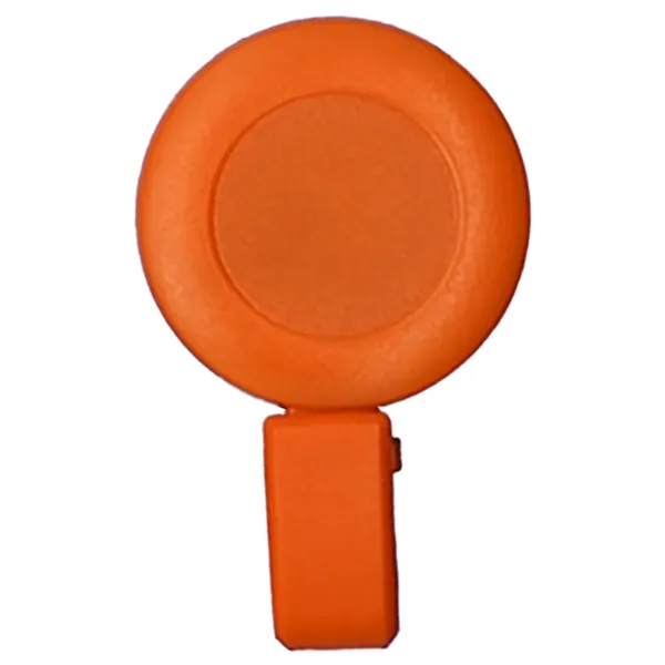 Retractable Round Badge Reel Holder w/ Plastic Foldable clip - Retractable Round Badge Reel Holder w/ Plastic Foldable clip - Image 6 of 11