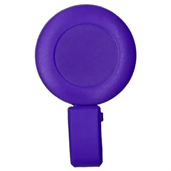 Retractable Round Badge Reel Holder w/ Plastic Foldable clip - Retractable Round Badge Reel Holder w/ Plastic Foldable clip - Image 7 of 11