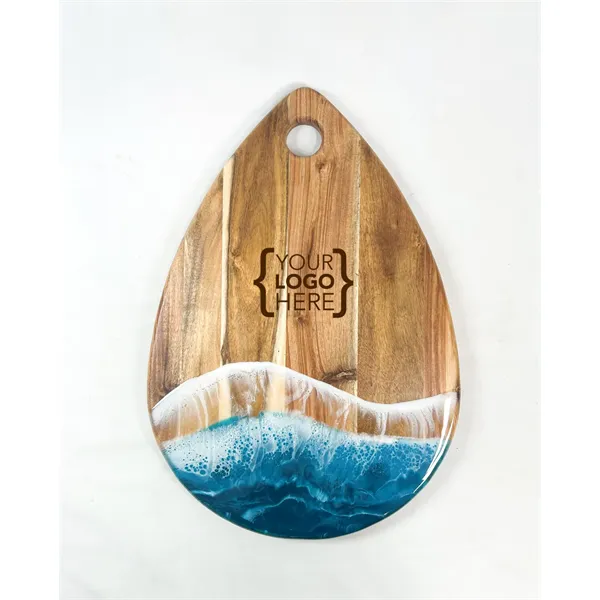 11x16 Rain Drop-Shaped Charcuterie Board - 11x16 Rain Drop-Shaped Charcuterie Board - Image 0 of 3