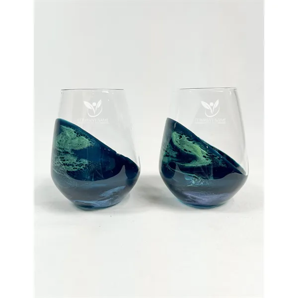 Resin Accented Entertaining Wine Glass (Set of 2) - Resin Accented Entertaining Wine Glass (Set of 2) - Image 4 of 17