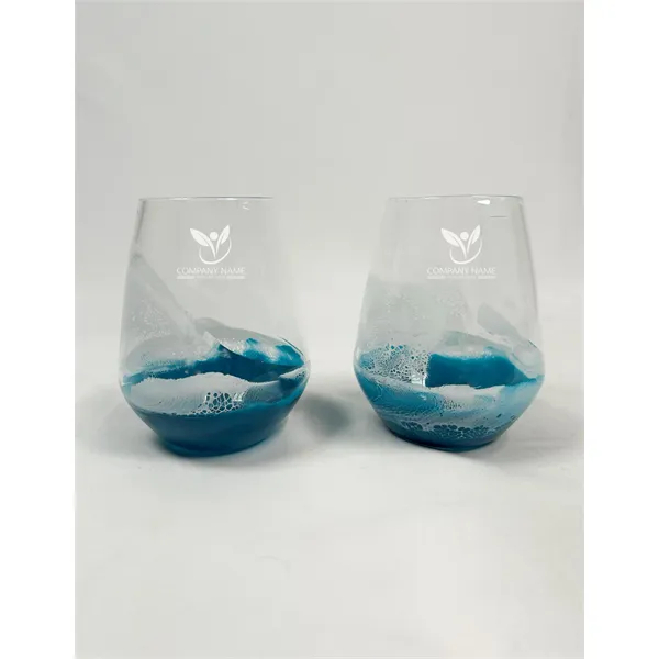 Resin Accented Entertaining Wine Glass (Set of 2) - Resin Accented Entertaining Wine Glass (Set of 2) - Image 7 of 17