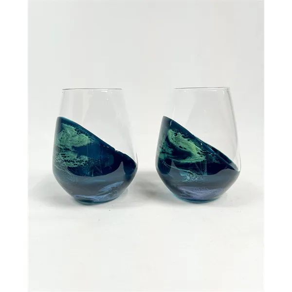 Resin Accented Entertaining Wine Glass (Set of 2) - Resin Accented Entertaining Wine Glass (Set of 2) - Image 12 of 17