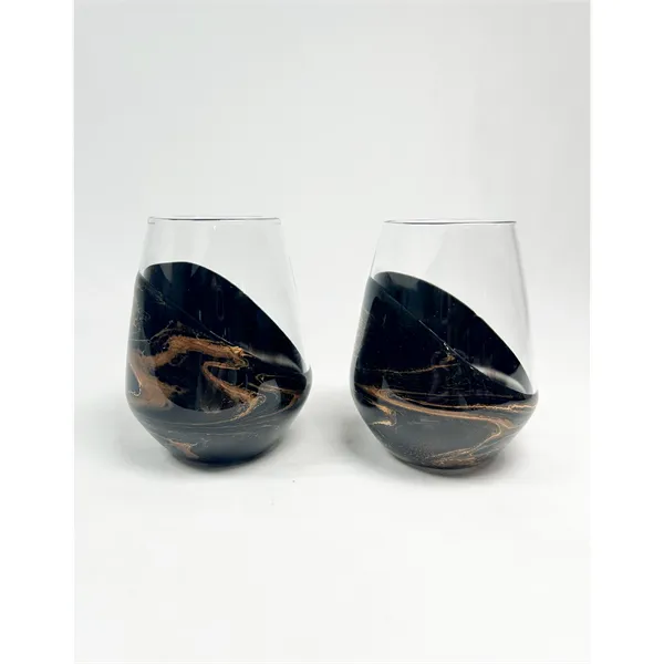 Resin Accented Entertaining Wine Glass (Set of 2) - Resin Accented Entertaining Wine Glass (Set of 2) - Image 14 of 17