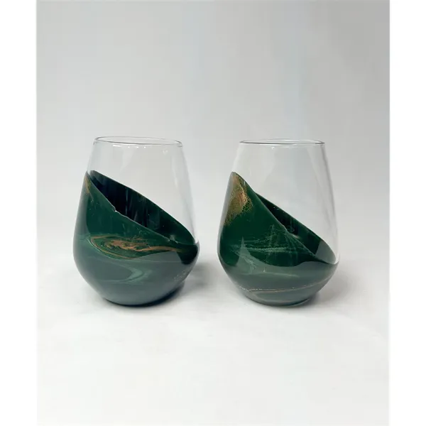 Resin Accented Entertaining Wine Glass (Set of 2) - Resin Accented Entertaining Wine Glass (Set of 2) - Image 15 of 17