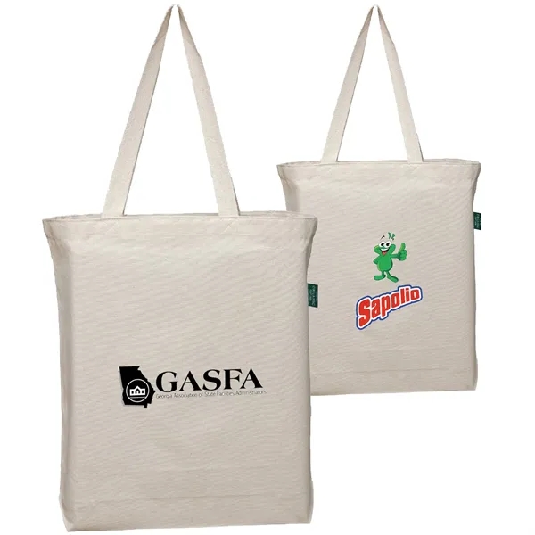Medium-Sized Organic Cotton Tote Bag With Bottom Gusset
