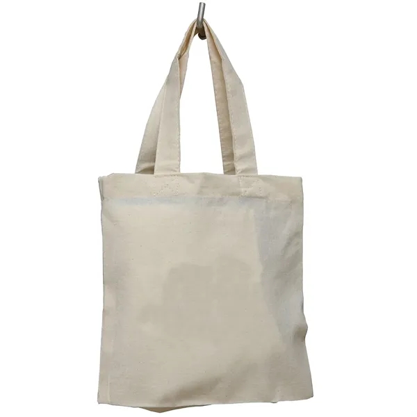7 OZ Small Cotton Tote Bag W/ 12" Handle - 7 OZ Small Cotton Tote Bag W/ 12" Handle - Image 2 of 5