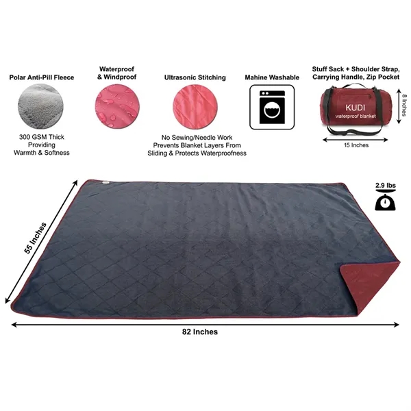 Waterproof Travel Blanket Camping Mat Hiking Outdoor Sports - Waterproof Travel Blanket Camping Mat Hiking Outdoor Sports - Image 1 of 5