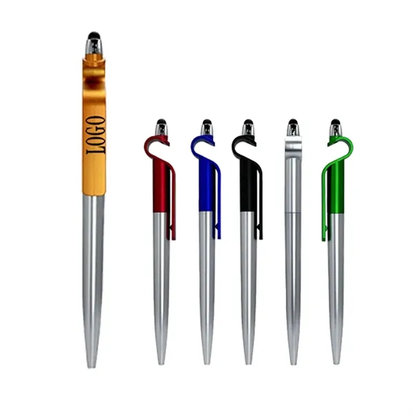 Multi function Ballpoint Pen With Stylus & Phone Stand - Multi function Ballpoint Pen With Stylus & Phone Stand - Image 0 of 1