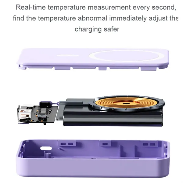 Magnetic Wireless Portable Charger 10000mAh Battery Pack - Magnetic Wireless Portable Charger 10000mAh Battery Pack - Image 4 of 7