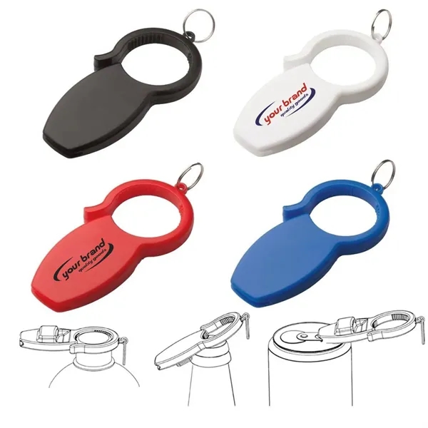 3 in 1 Multifunctiona Flat Bottle Opener With Keychain - 3 in 1 Multifunctiona Flat Bottle Opener With Keychain - Image 0 of 4