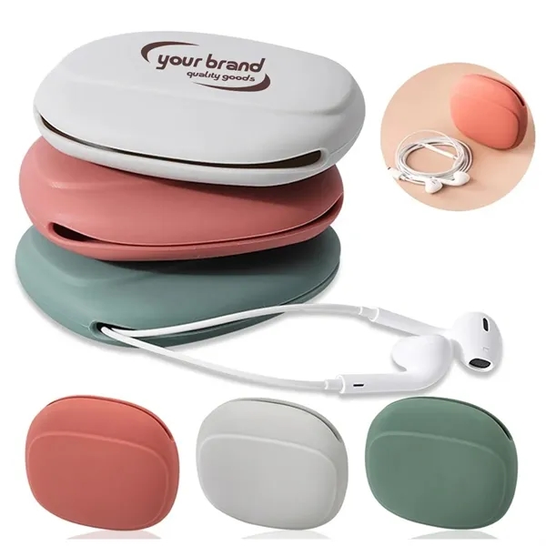 Portable Charging Cable Case Silicone Earphone Storage Bag - Portable Charging Cable Case Silicone Earphone Storage Bag - Image 0 of 4