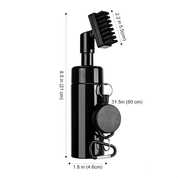 Golf Club Brush Cleaner W/ Water Heavy Duty Retractable Clip - Golf Club Brush Cleaner W/ Water Heavy Duty Retractable Clip - Image 1 of 3