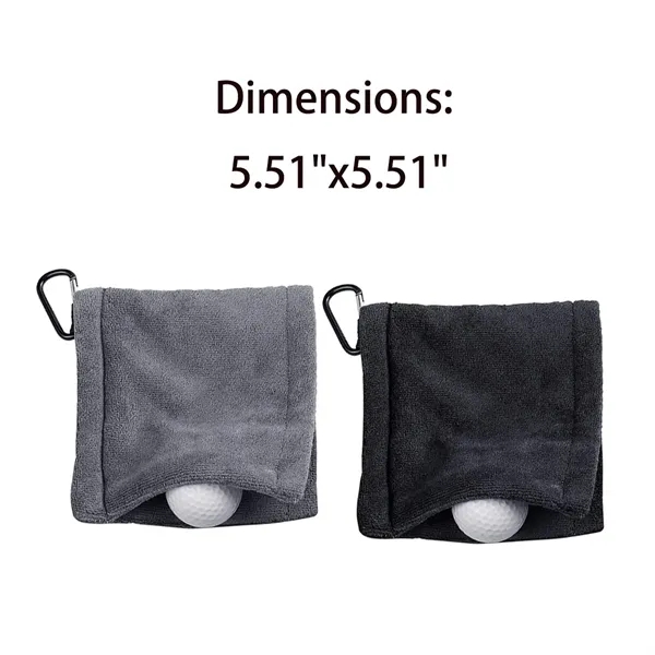 Golf Ball Towel With Clip Portable Cleaner Accessories - Golf Ball Towel With Clip Portable Cleaner Accessories - Image 1 of 2