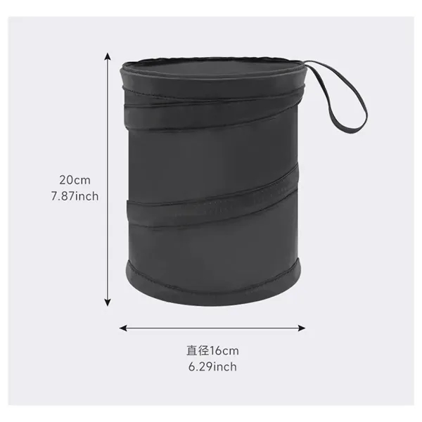 Foldable Pop Up Car Garbage Bag Trash Can Container - Foldable Pop Up Car Garbage Bag Trash Can Container - Image 1 of 3