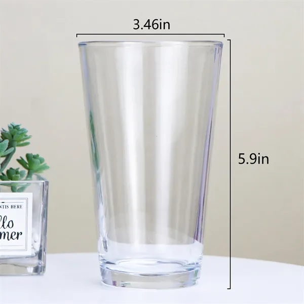 Customizable Glass Drinkware, 5.9X3.46 Inches, Logo Print - Customizable Glass Drinkware, 5.9X3.46 Inches, Logo Print - Image 2 of 2