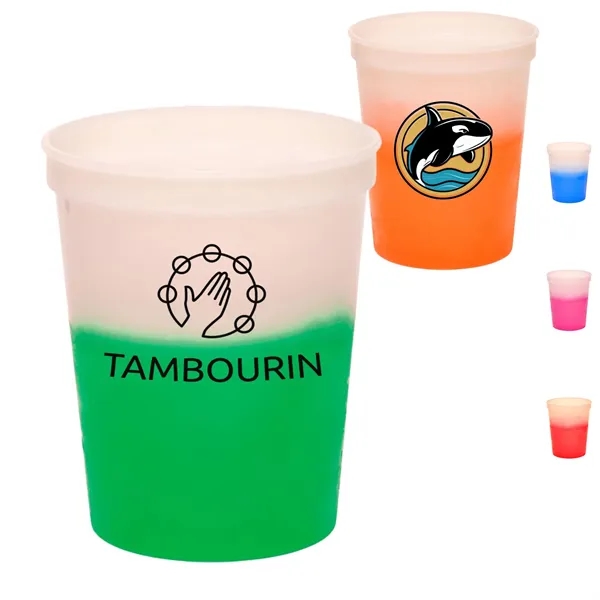 16 oz. Two-Tone Color Changing Stadium Cups - 16 oz. Two-Tone Color Changing Stadium Cups - Image 0 of 5