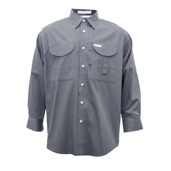 Long Sleeve 100% Polyester Fishing Shirt - Long Sleeve 100% Polyester Fishing Shirt - Image 9 of 11
