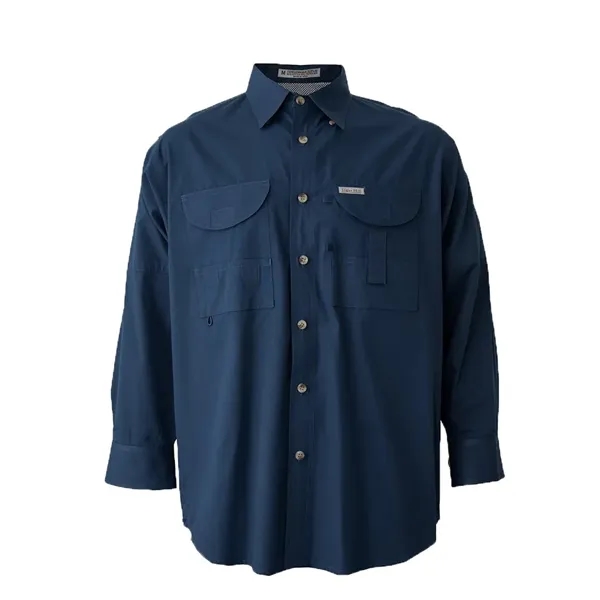 Long Sleeve 100% Polyester Fishing Shirt - Long Sleeve 100% Polyester Fishing Shirt - Image 10 of 11