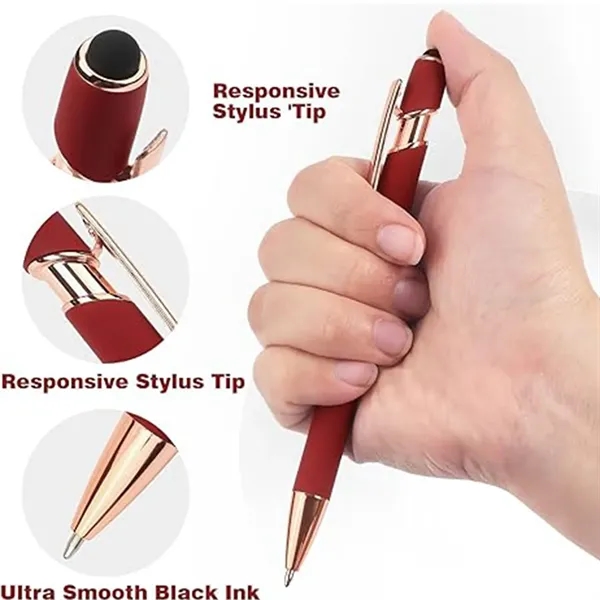 Rose Gold Stylus Tip Metal Ballpoint Pen - Rose Gold Stylus Tip Metal Ballpoint Pen - Image 2 of 2