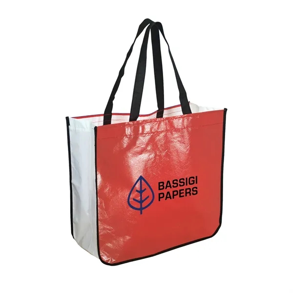 Extra Large Laminated Shopping Tote - Extra Large Laminated Shopping Tote - Image 4 of 5