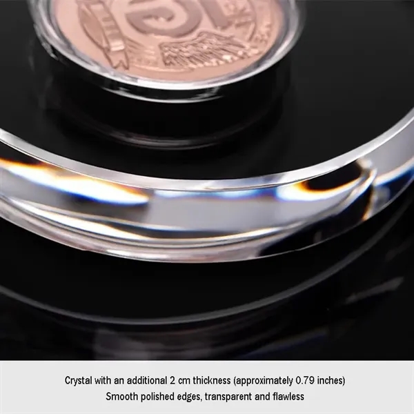 Crystal Anniversary Award Trophy with Wooden Base - Crystal Anniversary Award Trophy with Wooden Base - Image 10 of 13
