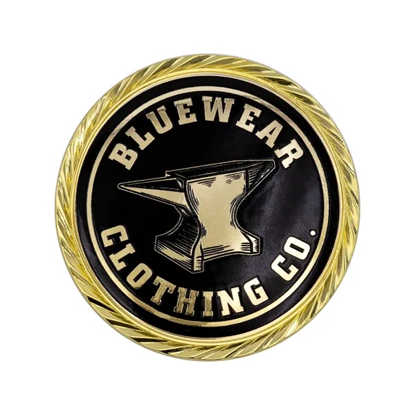 Custom 1.75" Challenge Coin Oblique Edge w/ 3D Texture Print