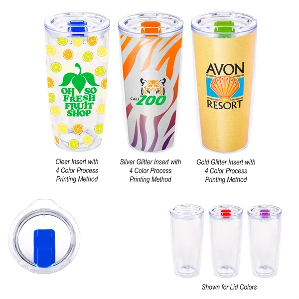 19 Oz. Everest Clarity Tumbler With Insert - 19 Oz. Everest Clarity Tumbler With Insert - Image 19 of 19