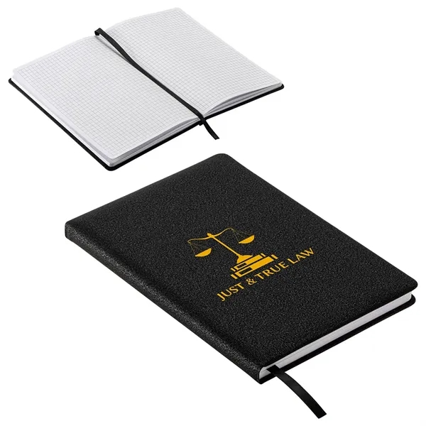 Custom Draftsman Padded Hardcover Journal with Grid-Lined Paper