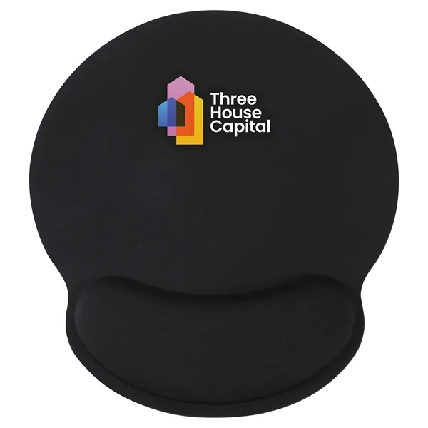 Crest Non-Slip Mouse Pad with Foam Wrist Rest
