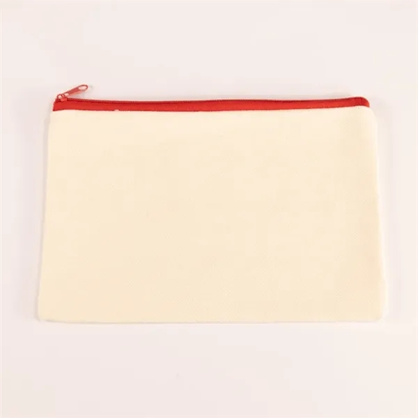 Eco Canvas Cotton Utility Pouch Cosmetic Storage Zipper Bag - Eco Canvas Cotton Utility Pouch Cosmetic Storage Zipper Bag - Image 3 of 3