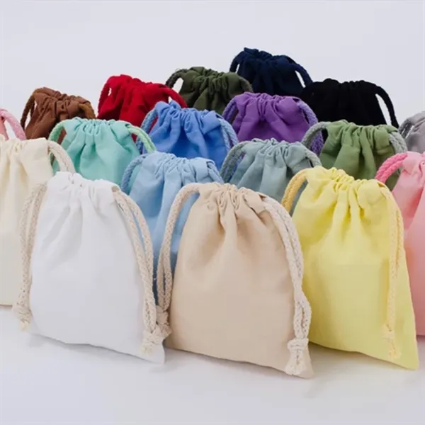Custom Eco Cotton Pen Cosmetic Storage Food Drawstring Bag - Custom Eco Cotton Pen Cosmetic Storage Food Drawstring Bag - Image 2 of 3