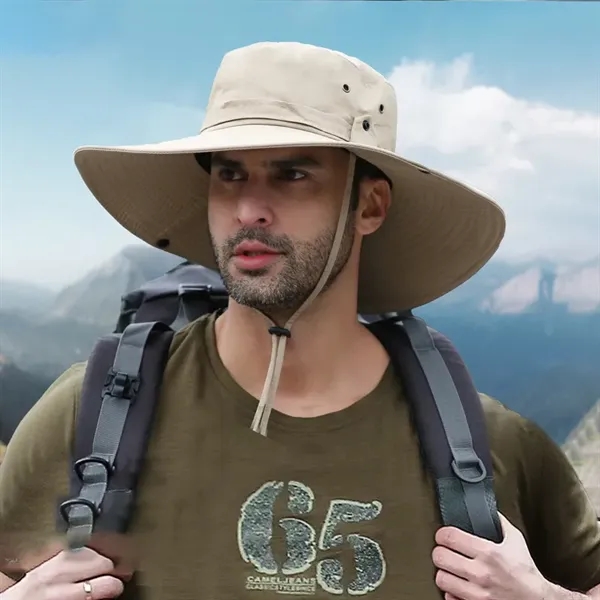 UPF 50+ Sun Hat with Wide Brim - UPF 50+ Sun Hat with Wide Brim - Image 2 of 2
