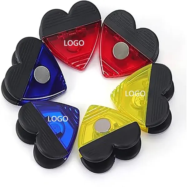 Multipurpose Heart Shape Plastic Magnetic Clip - Multipurpose Heart Shape Plastic Magnetic Clip - Image 0 of 3