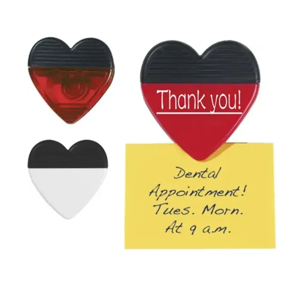 Multipurpose Heart Shape Plastic Magnetic Clip - Multipurpose Heart Shape Plastic Magnetic Clip - Image 2 of 3