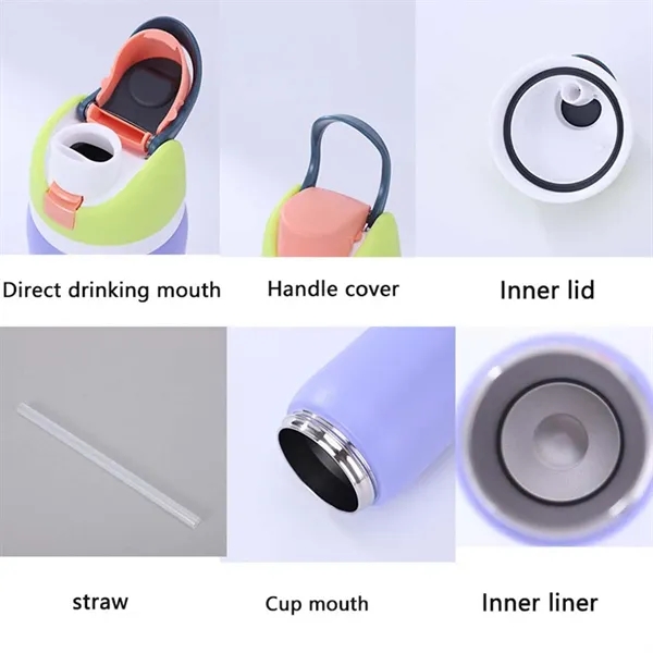 24 oz Insulated Stainless Steel Water Bottle with Straw for - 24 oz Insulated Stainless Steel Water Bottle with Straw for - Image 4 of 4