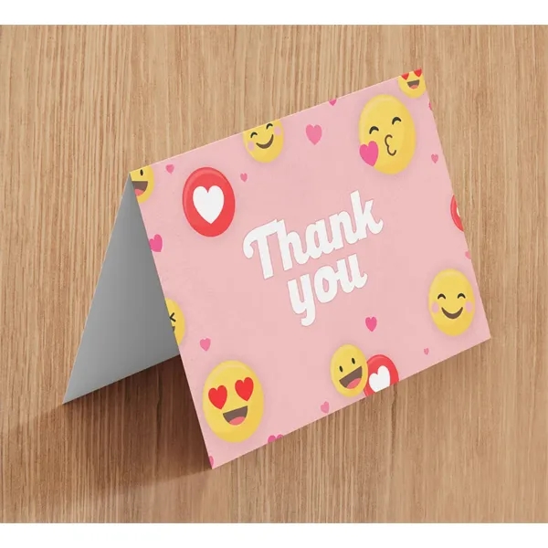 Folded Thank You Cards (7" x 5" folds to 3.5" x 5") - Folded Thank You Cards (7" x 5" folds to 3.5" x 5") - Image 1 of 1