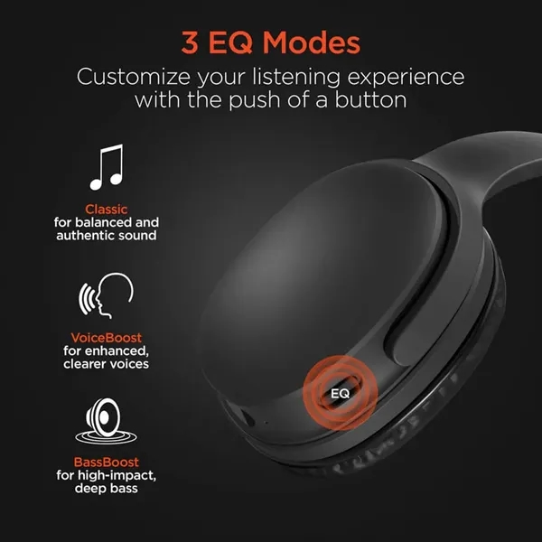 HyperGear Flip 2-in-1 Wireless Headphones + Speaker - Black - HyperGear Flip 2-in-1 Wireless Headphones + Speaker - Black - Image 5 of 9