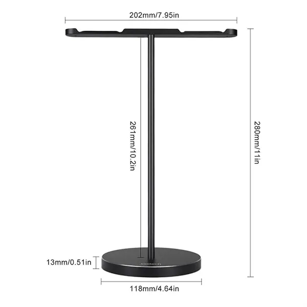 Dual Aluminum Headphones Stand Holder - Dual Aluminum Headphones Stand Holder - Image 1 of 4