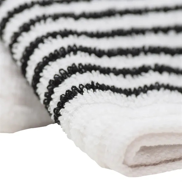 Caddy Golf Towel White with Black Stripes - Caddy Golf Towel White with Black Stripes - Image 2 of 3