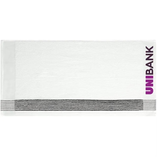 Caddy Golf Towel White with Black Stripes - Caddy Golf Towel White with Black Stripes - Image 0 of 3