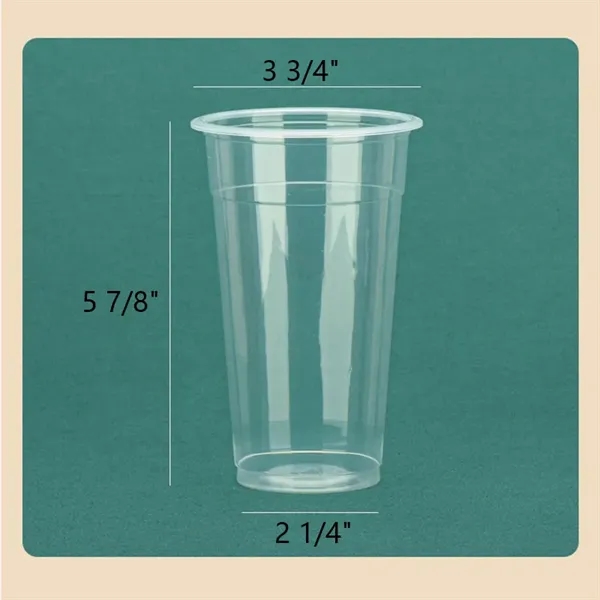 20oz Custom Clear Plastic Disposable Cold Drinks Cup - 20oz Custom Clear Plastic Disposable Cold Drinks Cup - Image 3 of 3