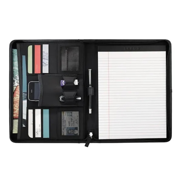 Zippered Leather Portfolio Set - Zippered Leather Portfolio Set - Image 1 of 5