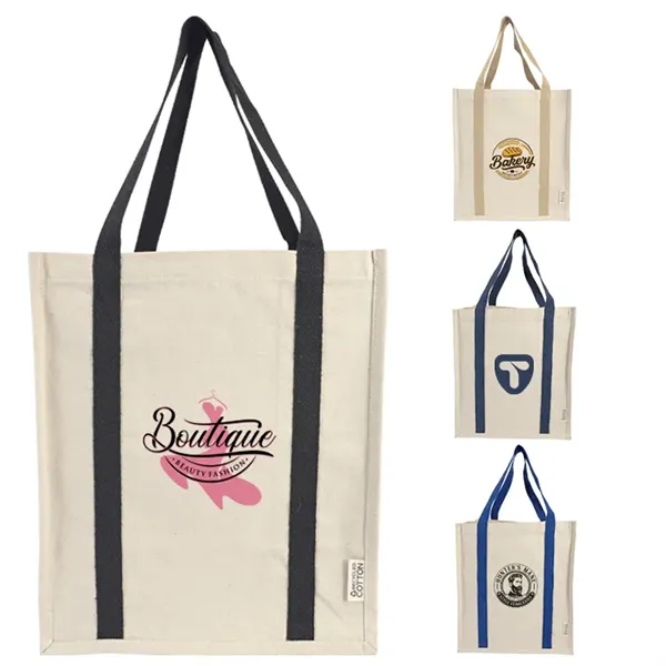 Denver Recycled 10oz Cotton Two Tone Shopper Tote Bag - Denver Recycled 10oz Cotton Two Tone Shopper Tote Bag - Image 0 of 8