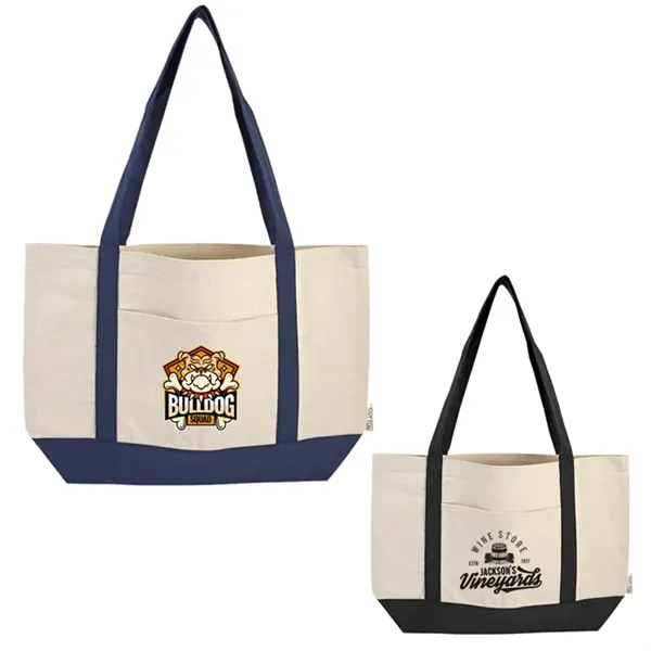 Dallas Recycled 10oz Cotton Front Pocket Tote Bag - Dallas Recycled 10oz Cotton Front Pocket Tote Bag - Image 0 of 7