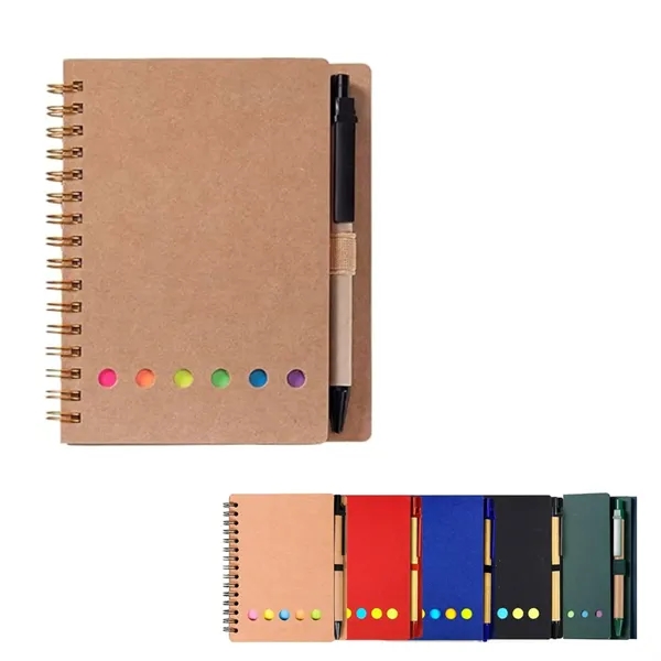Kraft Paper Cover Notepad With Pen - Kraft Paper Cover Notepad With Pen - Image 1 of 1